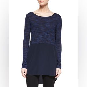 Vince Mixed Media Long-Sleeve Top